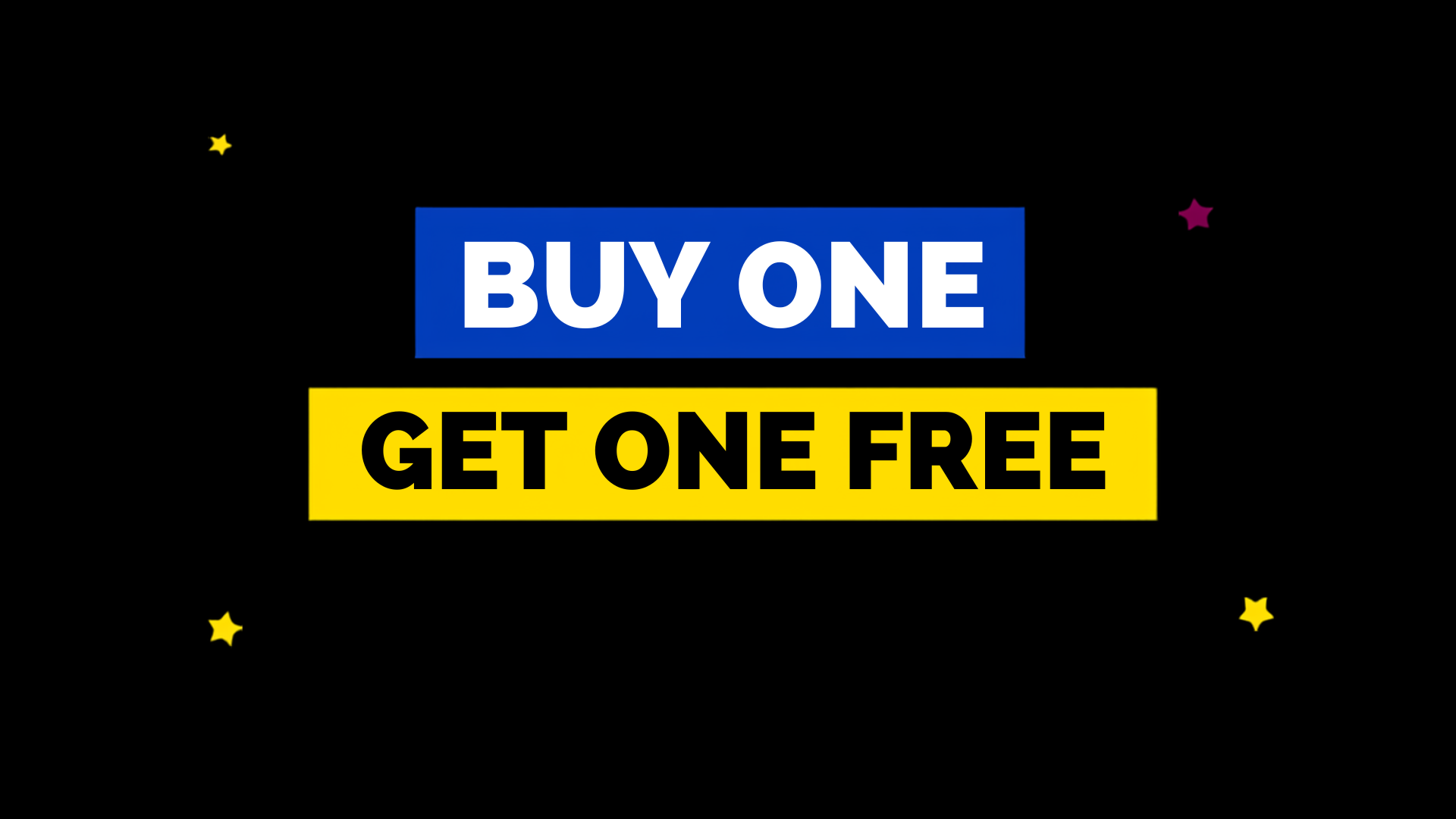 Buy One Get One Free Banner